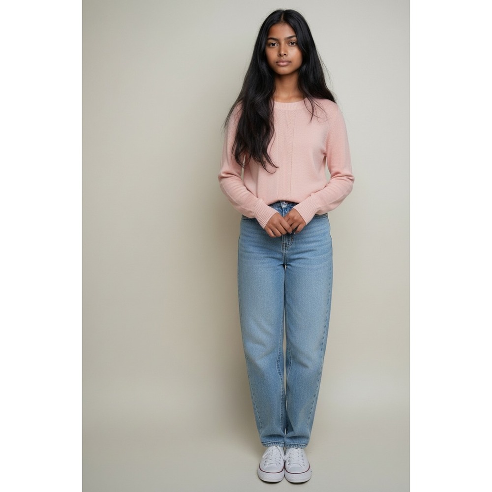 Talbots Sweater Womens Small Petite Pink Knit Pullover Long Sleeve Casual